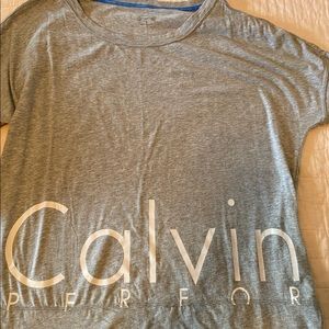 Gray Calvin Klein Performance Tee Size L